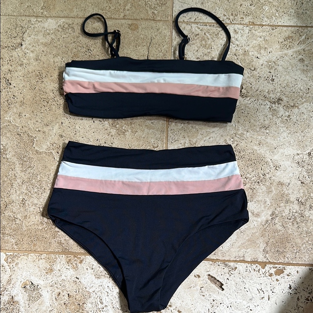 Rebel stripe bikini set